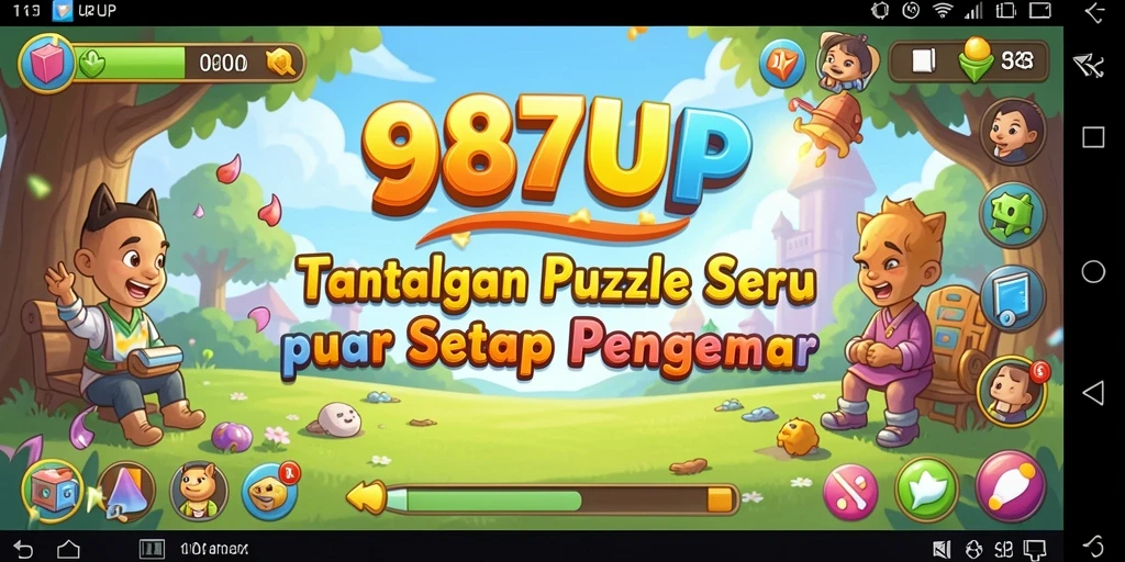 Screenshot gameplay <strong>987UP</strong> menampilkan berbagai level puzzle yang menarik.