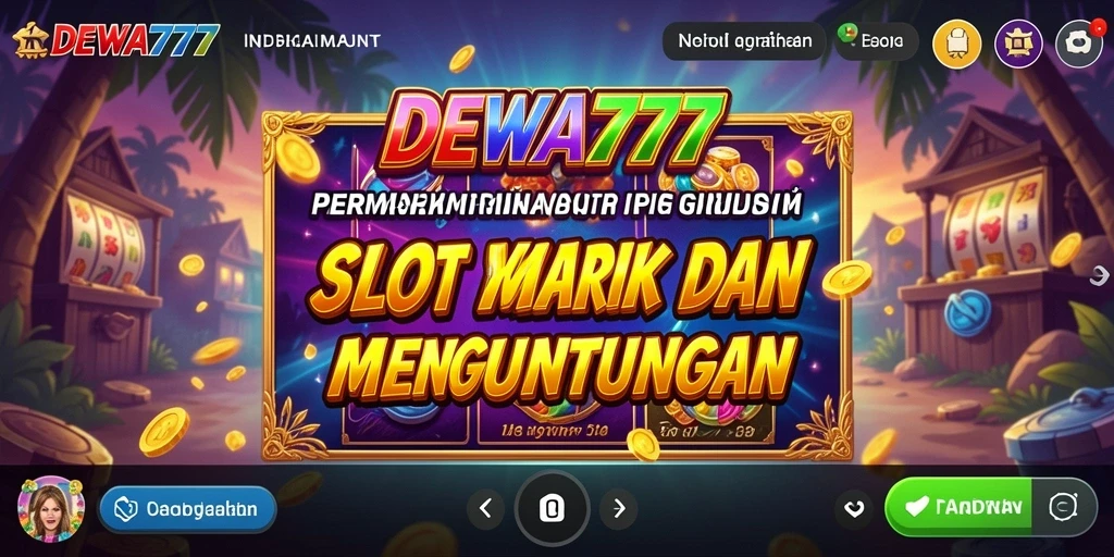 Tampilan gameplay DEWA777 yang menegangkan dengan berbagai tema slot.