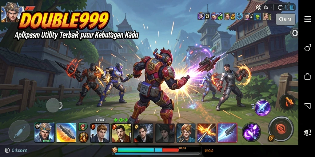 Tampilan utama DOUBLE999 dengan berbagai fitur produktivitas yang menarik.