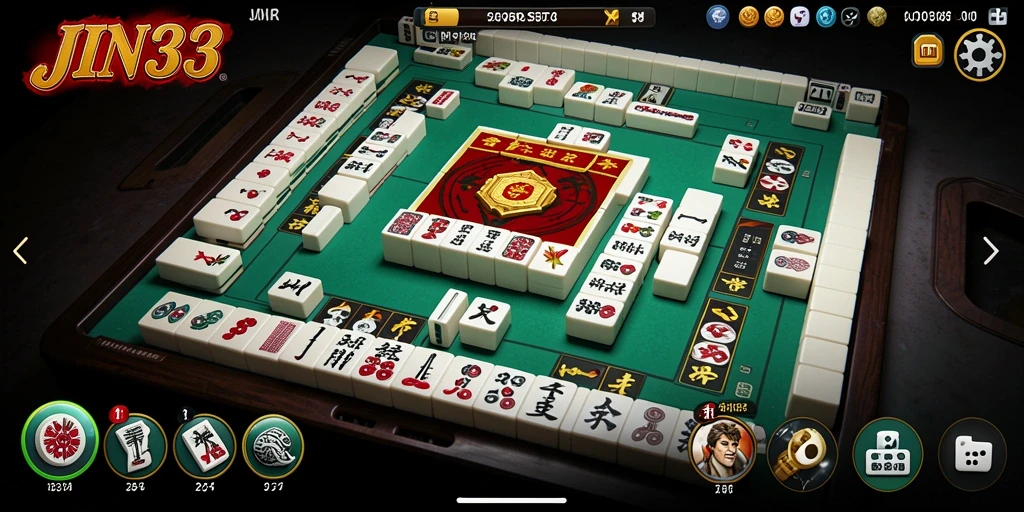 Tampilan gameplay Mahjong yang menarik dan seru di JIN33.