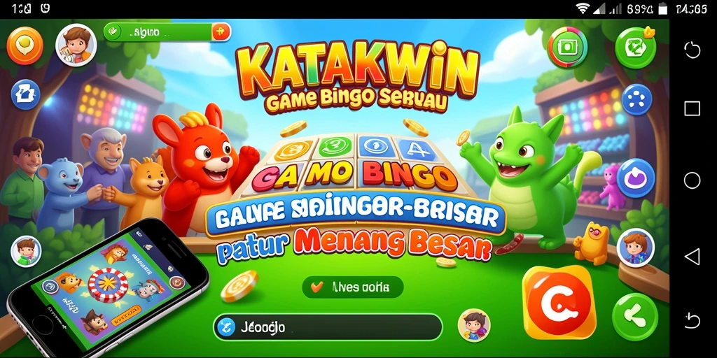 Screenshot gameplay <strong>KATAKWIN</strong> yang menampilkan suasana permainan Bingo.