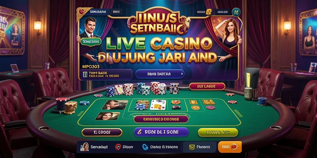 Tampilan gameplay seru di MPO303 yang menampilkan dealer dan pemain langsung.