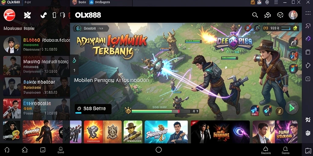 Tampilan antarmuka utama OLX888 dengan pilihan lagu yang bervariasi dan menarik.