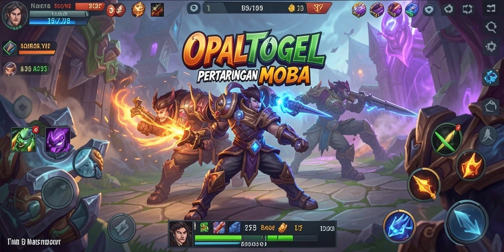 Screenshot menampilkan aksi seru dalam gameplay MOBA.