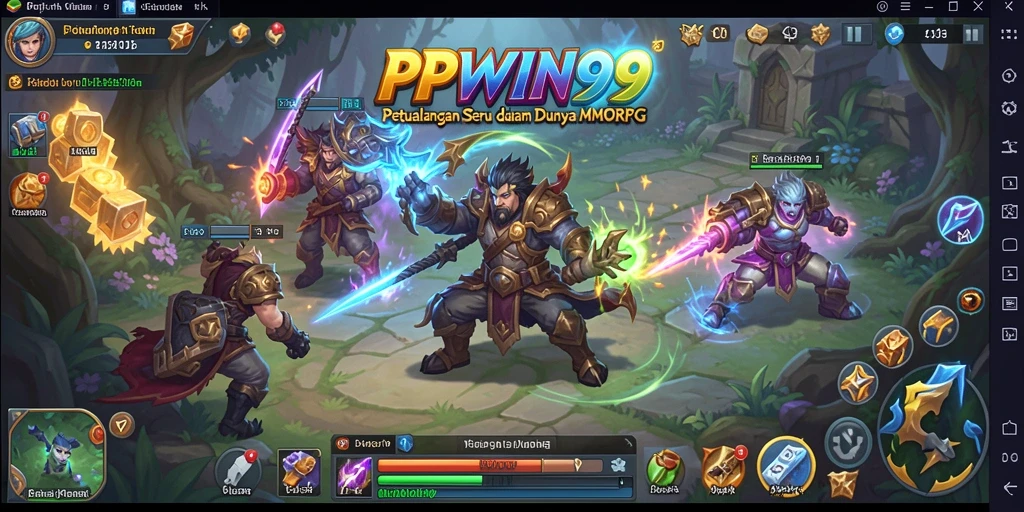 Tampilan gameplay seru dalam dunia MMORPG PPWIN99.