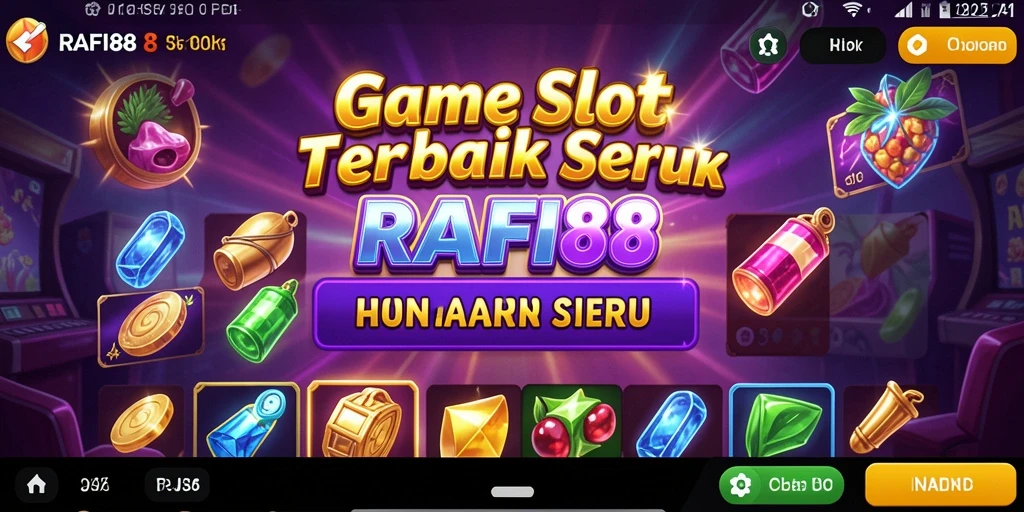 Tampilan gameplay menarik dari game Slot RAFI88 yang penuh warna.