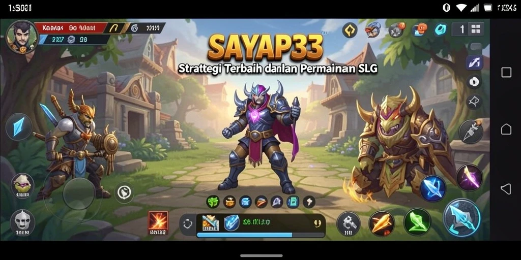 Screenshot dari gameplay SAYAP33 yang menampilkan pertempuran strategis.