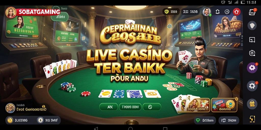 Tampilan gameplay Live Casino yang menarik di SOBATGAMING.